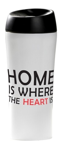 Cana termos Happy Home, Ambition, 400 ml, inox, alb