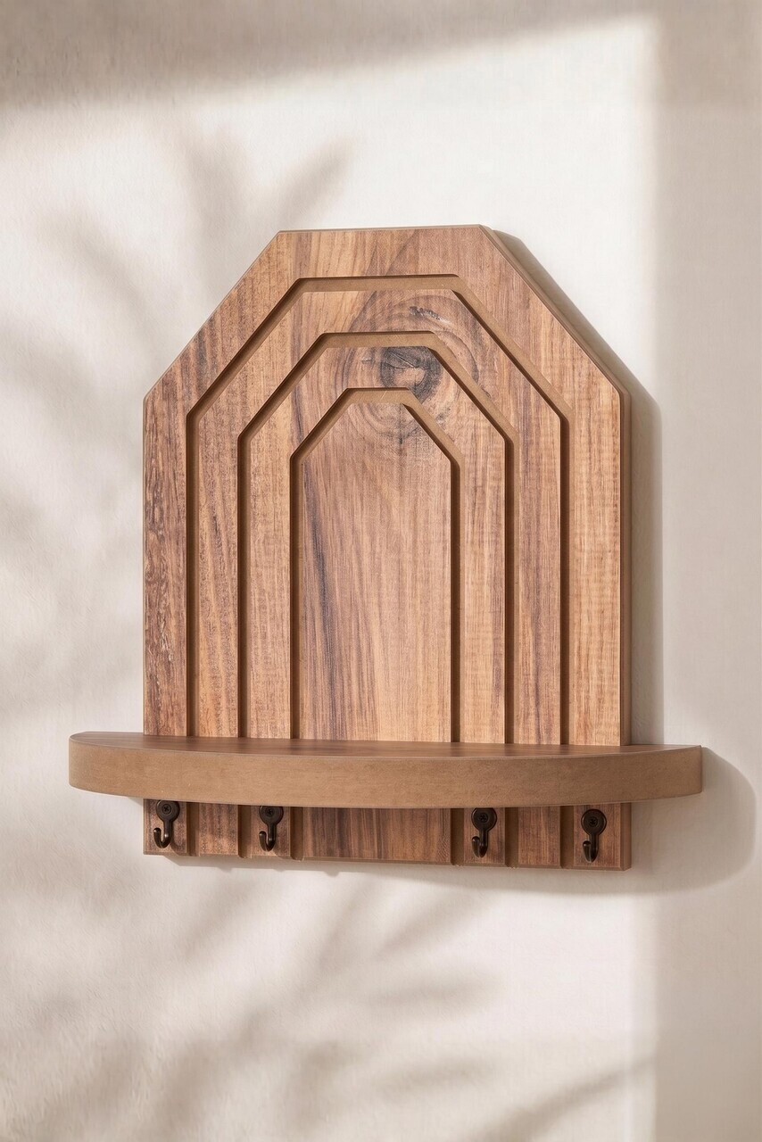 Raft de perete, Hanah Home, Artmtkwll10-Oak, MDF, Stejar — imaginea 4