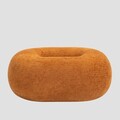 Taburet Luncta, Homla, 82x52x34 cm, MDF/lemn/poliester, mustar