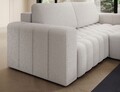 Coltar extensibil dreapta 4 locuri ELTAP, Bon-224, Bonett, 250x175x92 cm, lemn/poliester, alb murdar