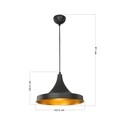 Lustra Siyah, MDL.3054, Squid Lighting, 32,5x91x32,5 cm, 20W, negru