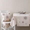 Fata de masa Snowflakes, Ambition, 130x160 cm, poliester, alb