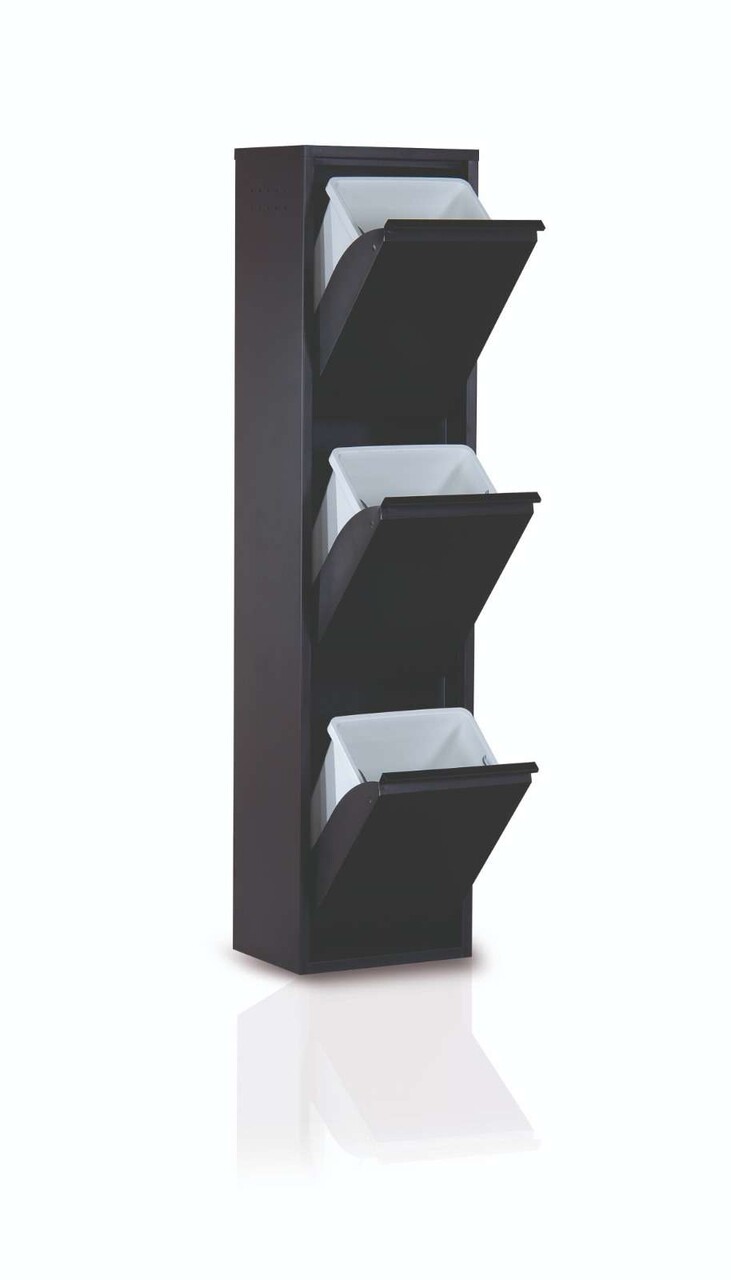 Dulap multifunctional, Hanah Home, Doplo 3, 33x136x25 cm, Metal, Negru - view 2