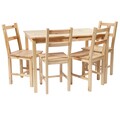 Set masa si 4 scaune Creaciones Meng, 110x73x73 cm / 38x45x85 cm, lemn de pin