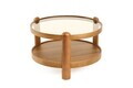 Masuta de cafea, Hanah Home, Golf 100, 100x48x100 cm, LEMN MASIV DE FAG, Maro