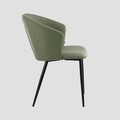 Scaun Lujo, Homla, 59x56.5x81 cm, metal/poliester, verde