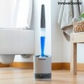 Perie de toaleta cu dozator de sapun, Bruilet InnovaGoods, fixare adeziva pe perete, 10x45 cm