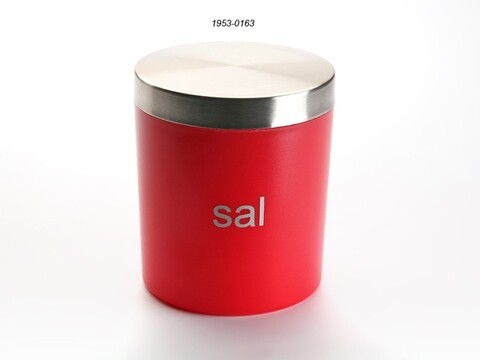 Recipient pentru sare sal, versa, 10 x 10 x 12.5 cm, polistiren, rosu