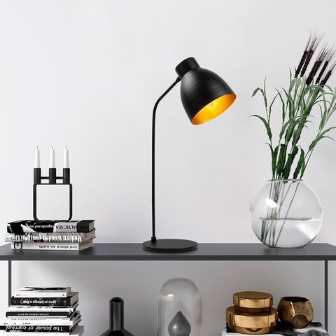 Lampa de masa, murek - 11558, fulgor, 18 x 29 x 60 cm, 1 x e14, 40w, negru