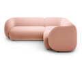 Coltar dreapta 4 locuri, Kate, Micadoni, 252x220x76 cm, catifea, roz