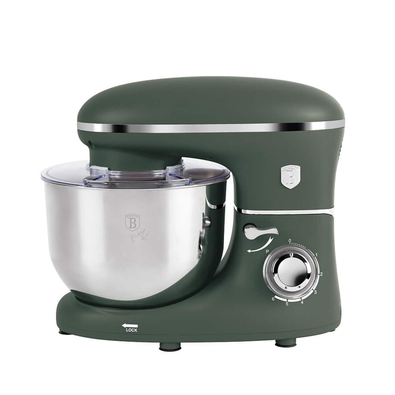 Robot de bucatarie Berlinger Haus, Matte Green, 1300W, inox/plastic, verde mat/argintiu