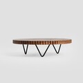 Platou Rillet, Homla, 34x9 cm, lemn/metal, maro/negru