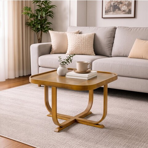 Masuta de cafea, Hanah Home, Hisar 90, 90x45x90 cm, LEMN MASIV DE STEJAR, Stejar