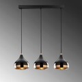 Set lustra si lampadar, Opviq, 892OPV9105, Metal, Negru/Cupru