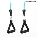 Set 3 benzi de rezistenta cu accesorii si ghid de exercitii, Tribainer InnovaGoods, latex