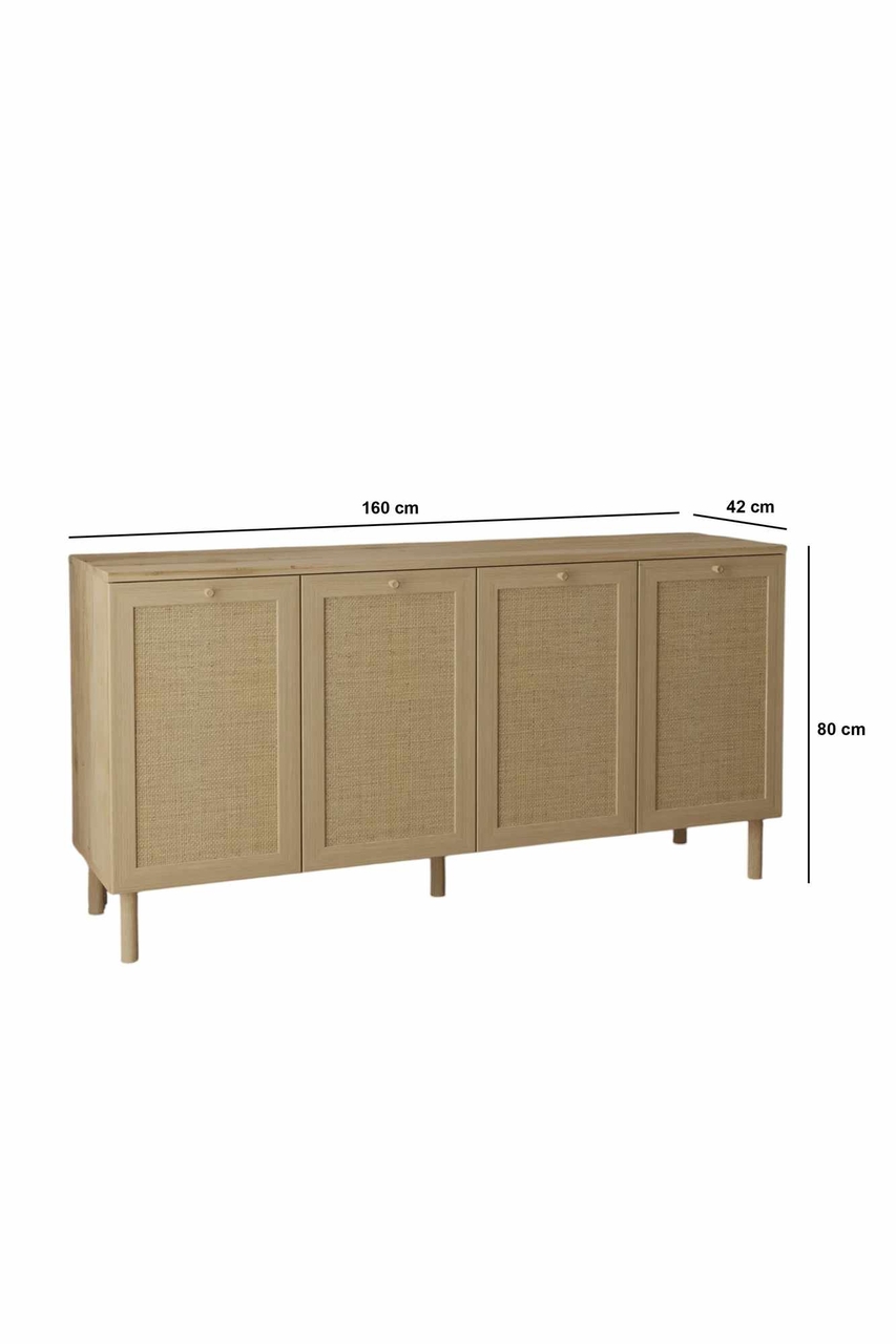 Bufet, Hanah Home, Baru, 160x80x42 cm, Bej - view 7