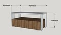 Masuta de cafea cu spatiu de depozitare Balina, Woody Fashion, 90x44.6x40 cm, alb