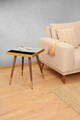 Oglinda decorativa, Siam, Ozze, 60x60x2.2 cm, MDF , Negru