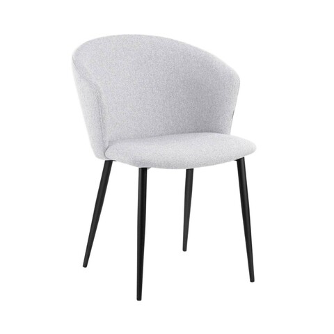 Scaun Lujo, Homla, 59x56.5x81 cm, metal/poliester, gri deschis