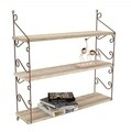 Raft pentru perete Armoni, Decormet, 3 nivele, 72x20x80 cm, maro