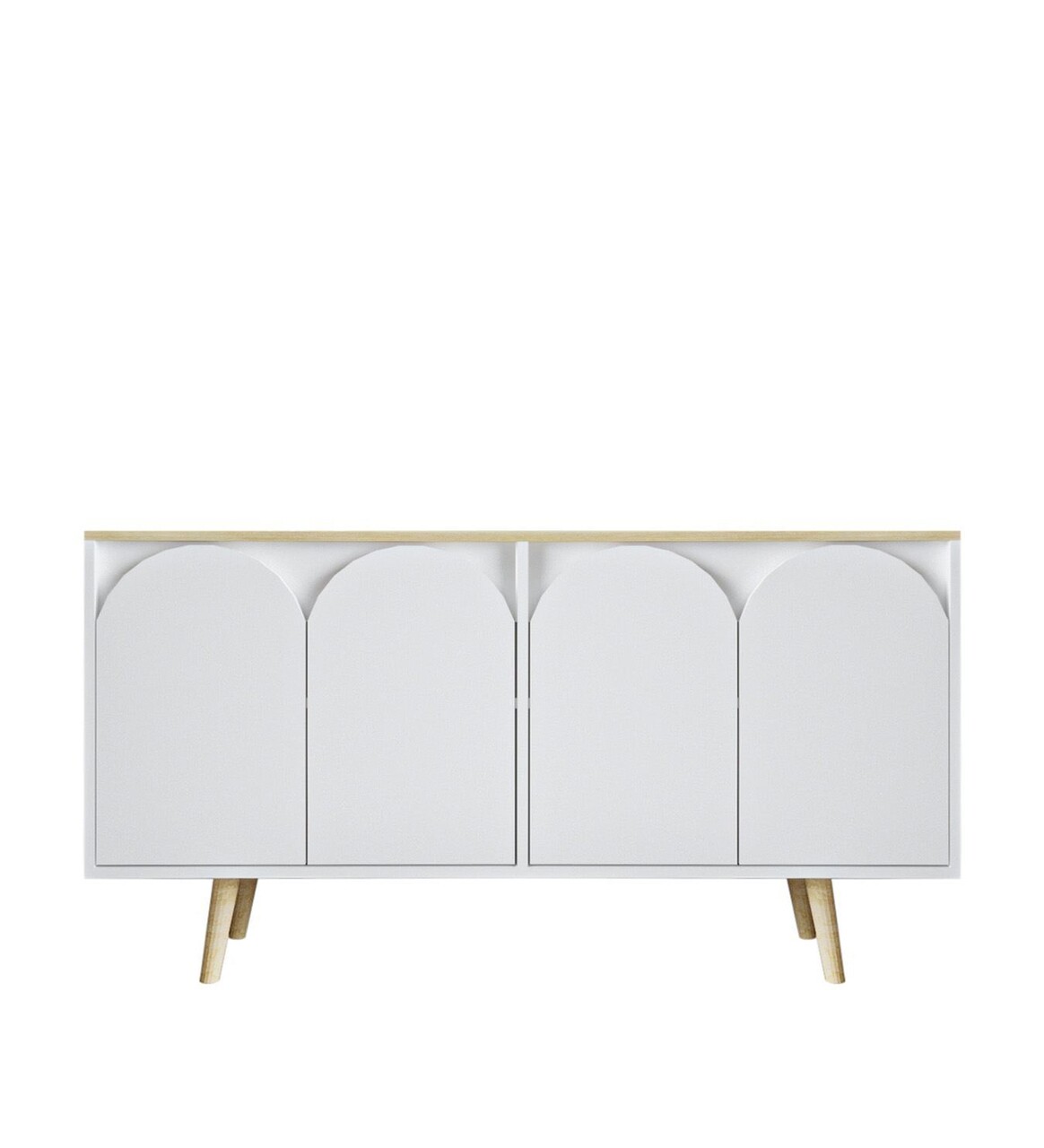 Consola, Hanah Home, Venezia 150, 150x80x45 cm, PAL, Stejar Safir / Alb - view 4