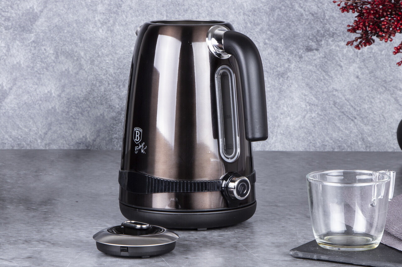 Ceainic electric digital Berlinger Haus, Shiny Black, 1.7 L, inox, negru - imagine 4