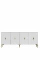 Consola, Hanah Home, Ayshe 180, 180x75x32 cm, Alb/Auriu
