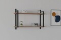 Raft de perete, Asse Home, Abat, 90x60x22 cm, Maro