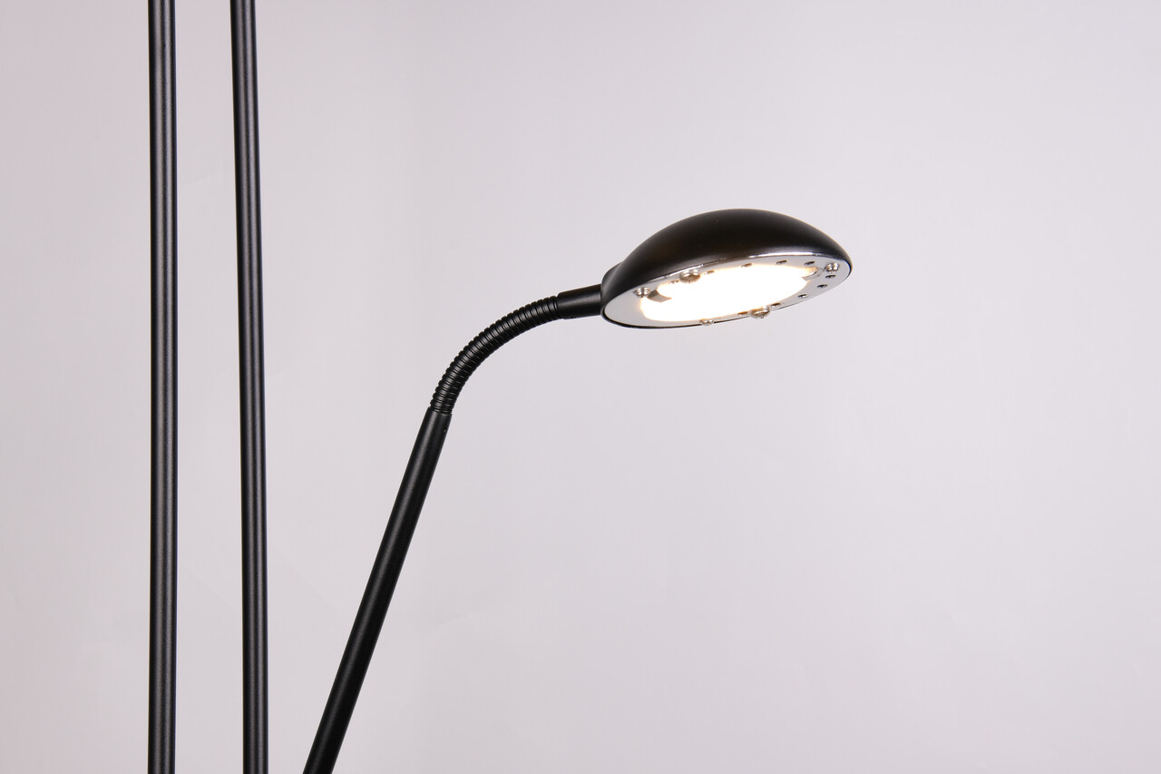 Lampadar Spock, RL, 25x180 cm, 19W / 5W, 2x SMD, metal, negru mat - imagine 5