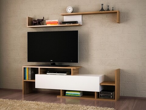 Comoda TV cu raft Dream, Woody Fashion, maro COMODA