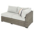 Set coltar si masuta, Cherry Point, L.230 l.218 H.80, aluminiu, gri