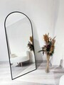 Oglinda Cheval, Hanah Home, Oval 80x180, 80x180x1.5 cm, Negru