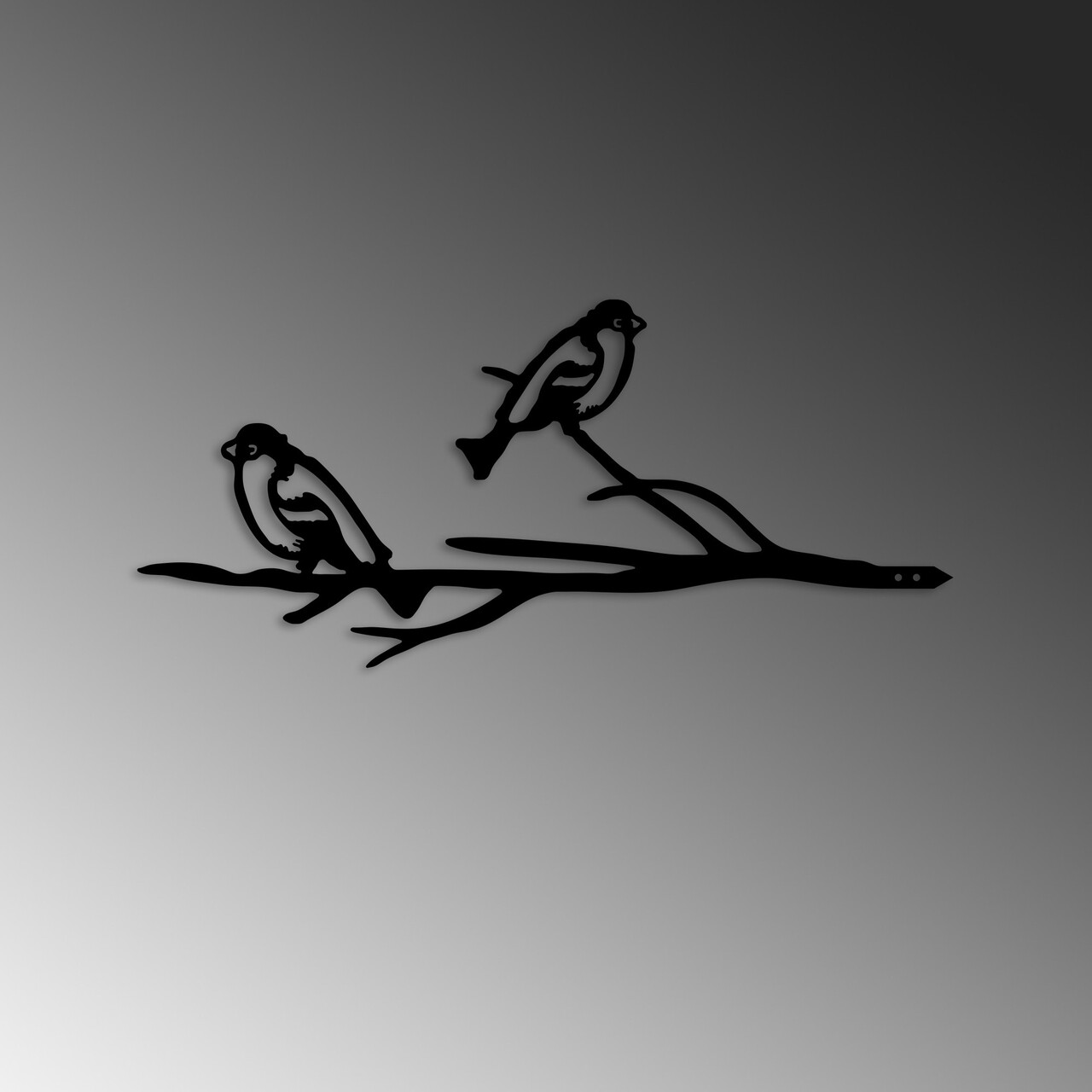 Obiect decorativ de grădină, Bird On The Branch 08, 45x20 cm, Negru - view 5