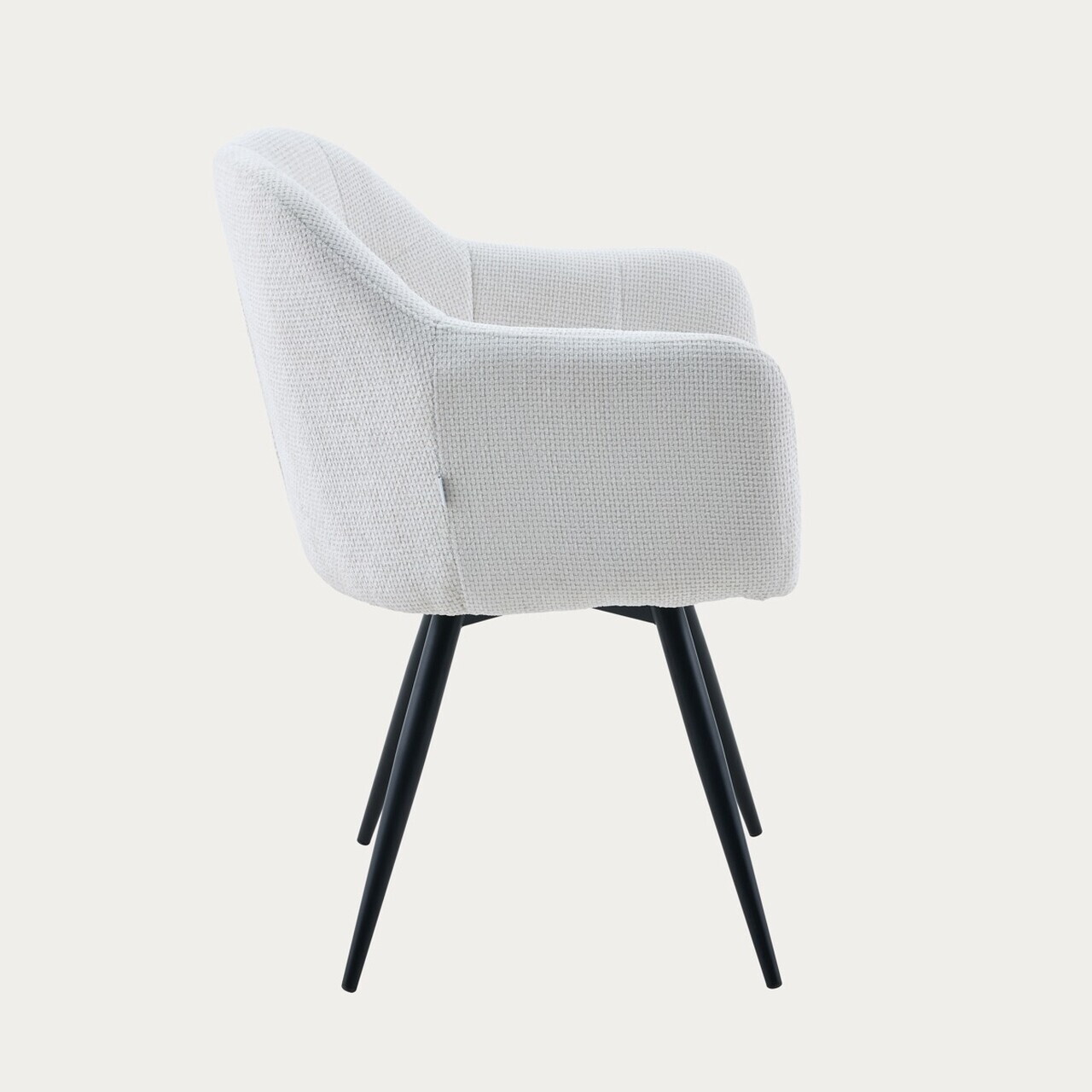 Scaun Comodo, Homla, 59x58x84 cm, metal/poliester, ecru - view 3