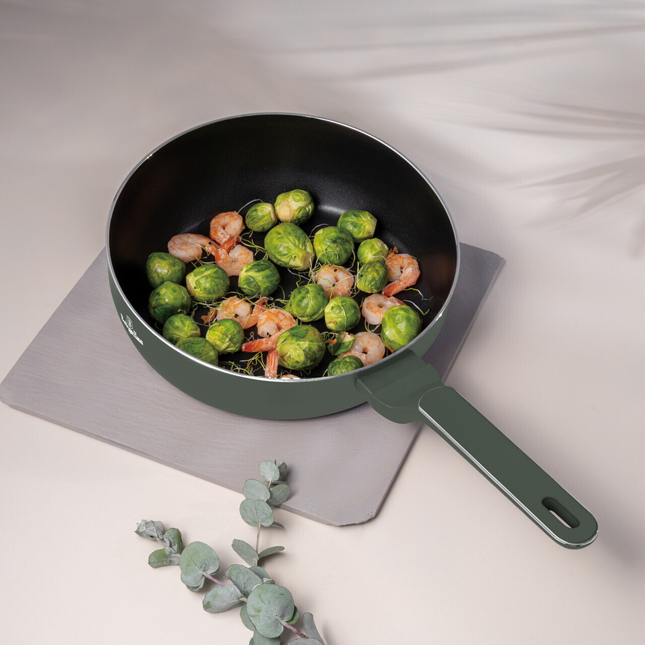 Tigaie flip Berlinger Haus, Matte Green, 26 cm, aluminiu, verde mat - imagine 6