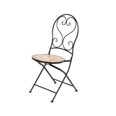 Scaun pentru gradina Andorra Mosaic, Decoris, 50x38x94 cm, negru Decoris