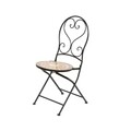 Scaun pentru gradina Andorra Mosaic, Decoris, 50x38x94 cm, negru