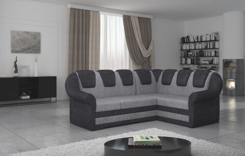 Coltar extensibil dreapta 3 locuri ELTAP, LII-024, Lord II, 243x195x112 cm, lemn/poliester, gri deschis/gri inchis