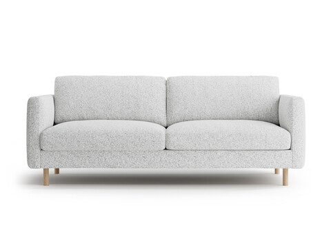 Canapea 3 locuri, Eden, Micadoni, 173x92x90 cm, tesatura structurata, gri deschis melanj