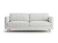 Canapea 3 locuri, Eden, Micadoni, 173x92x90 cm, tesatura structurata, gri deschis melanj