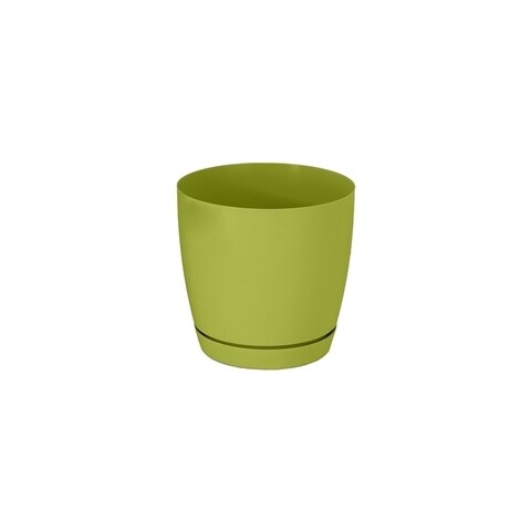 Ghiveci cu farfurie Toscana 19 cm, verde fistic