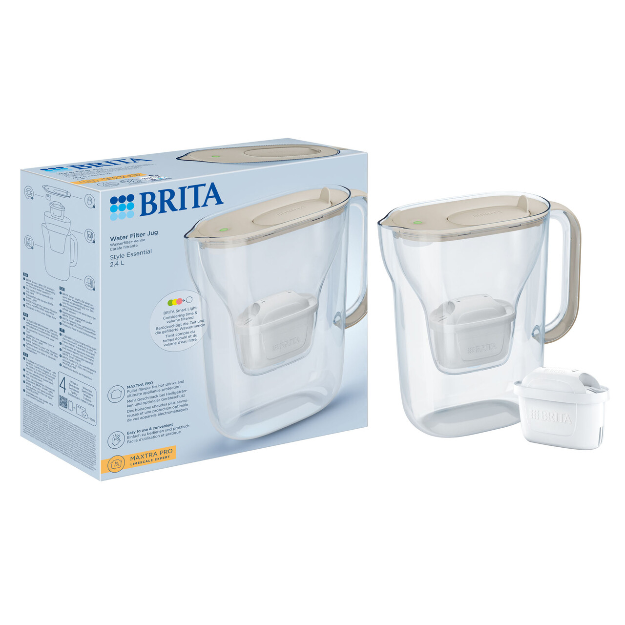 Cana filtranta BRITA Style Essential 2,4 L Maxtra Pro Limescale Expert (Sand) - view 2