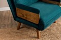 Canapea extensibilă cu 1 loc, Futon, 859FTN2333, Metal , Verde petrol
