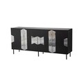 Consola, Neostill, Vienna, 180x80x40 cm, PAL, Negru / Fume