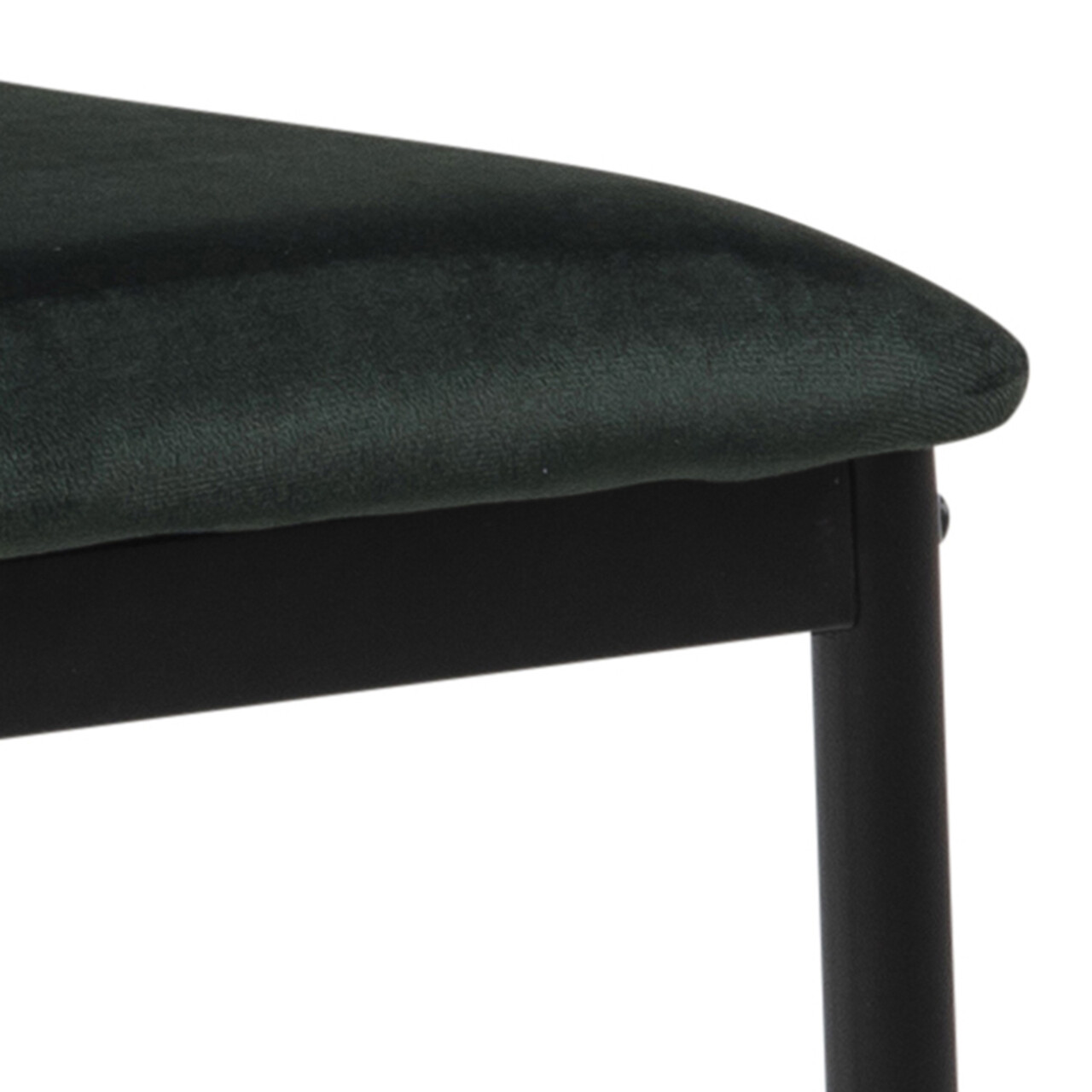 Scaun Demina, Actona, 43.5x53x92 cm, catifea/otel, verde inchis - view 4