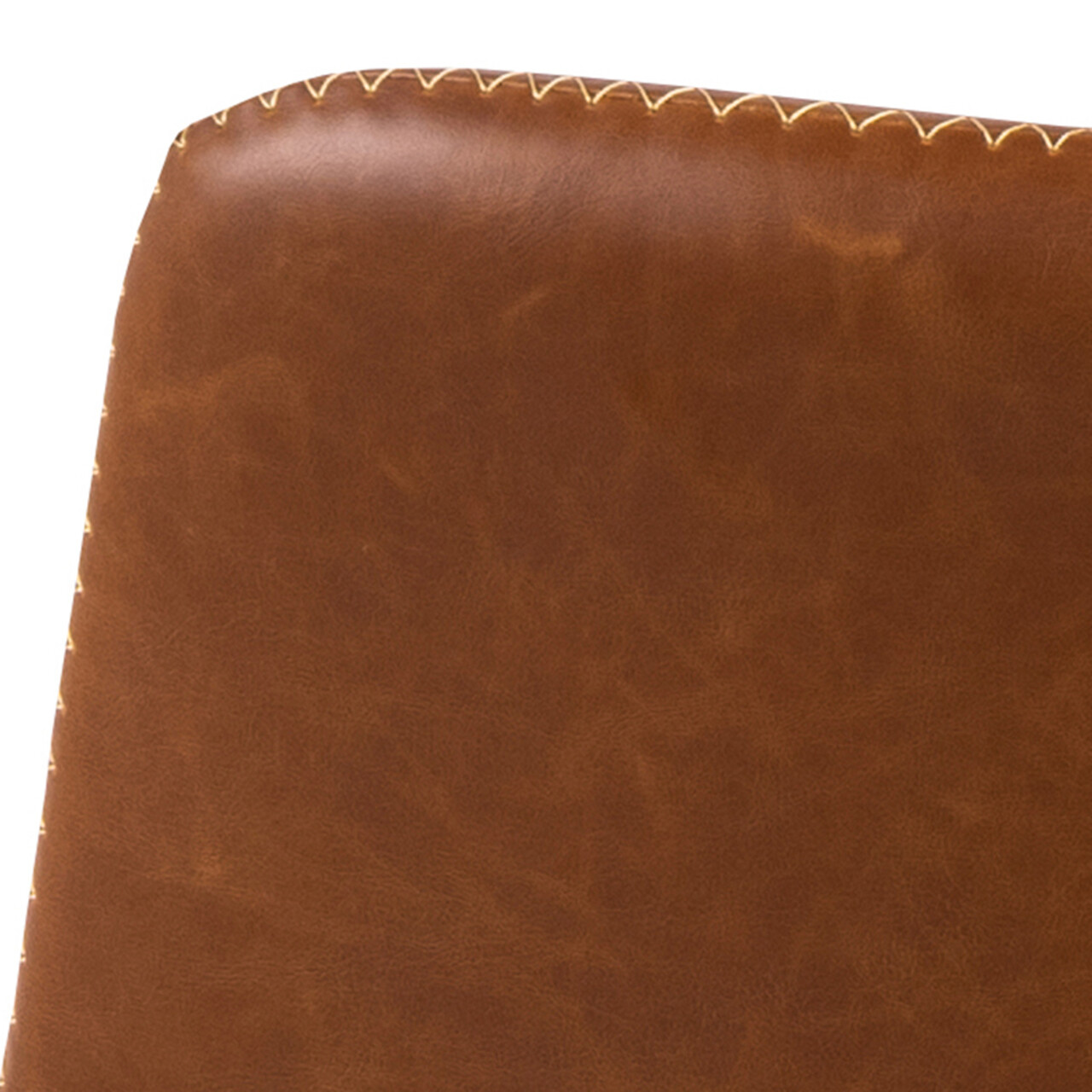 Scaun de bar Oregon, Actona, 47x51x110 cm, rotativ, piele ecologica/otel, brandy - view 8