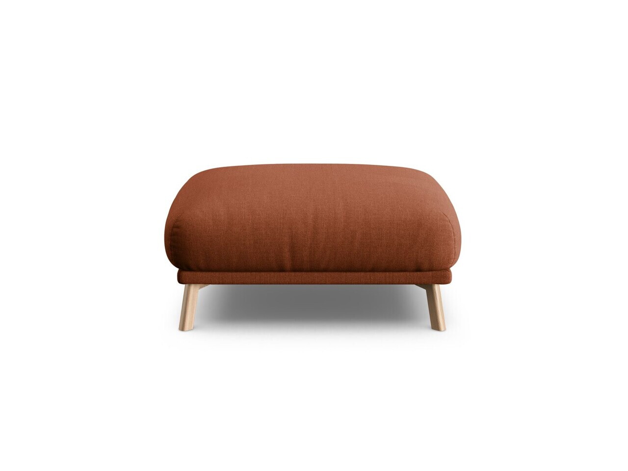 Taburet, Naomi, Micadoni Home, 85x85x41 cm, tesatura structurata, caramiziu