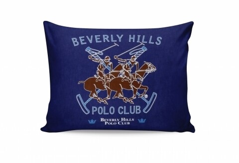 Set 2 fete de perna 50x70, 100% bumbac, Beverly Hills Polo Club, Bej/Maro/Bleumarin/Turcoaz