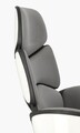 Scaun de birou Armstrong, Bizzotto, poliuretan/otel cromat, gri inchis
