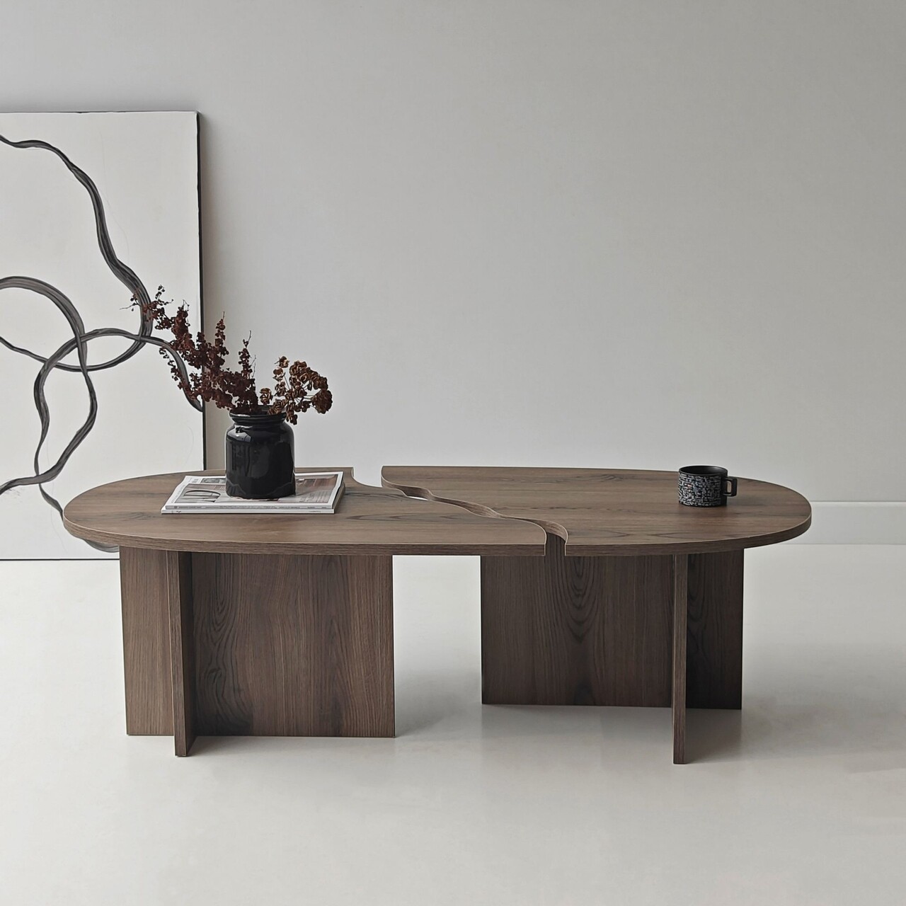 Masuta de cafea, Hanah Home, Missisipi, 120x38x60 cm, Maro - view 9